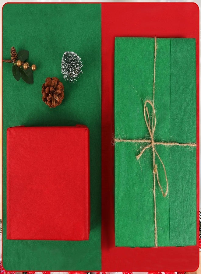 SANNIX 100 Sheets Red and Green Tissue Paper for Gift Bags, 20"X14" Christmas Tissue Paper for Holiday Party Gift Wrapping DIY Crafts Christmas Decoration - Image 2